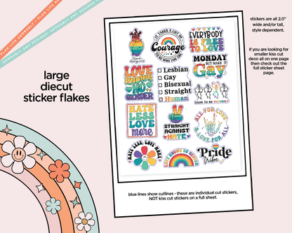 Love Always Wins Deco Typography Sampler Planner Stickers - Adorably Amy Designs