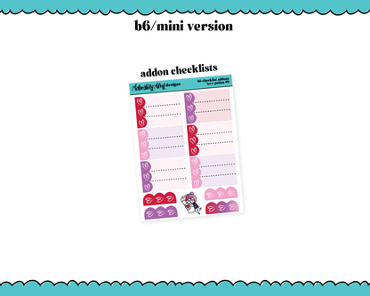 Mini B6 Love Potion #9 Weekly Planner Sticker Kit sized for ANY Vertical Insert