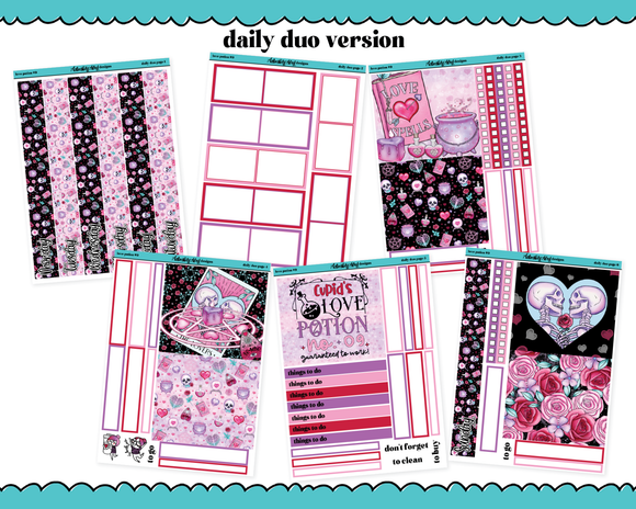 Mini B6 Be My Valentine Watercolor Weekly Planner Sticker Kit sized fo –  Adorably Amy Designs