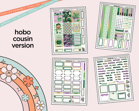 Hobonichi Cousin Weekly Luck of the Irish Planner Sticker Kit for Hobo Cousin or Similar Planners