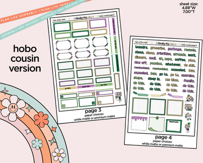 Hobonichi Cousin Weekly Luck of the Irish Planner Sticker Kit for Hobo Cousin or Similar Planners