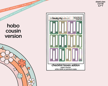 Hobonichi Cousin Weekly Luck of the Irish Planner Sticker Kit for Hobo Cousin or Similar Planners