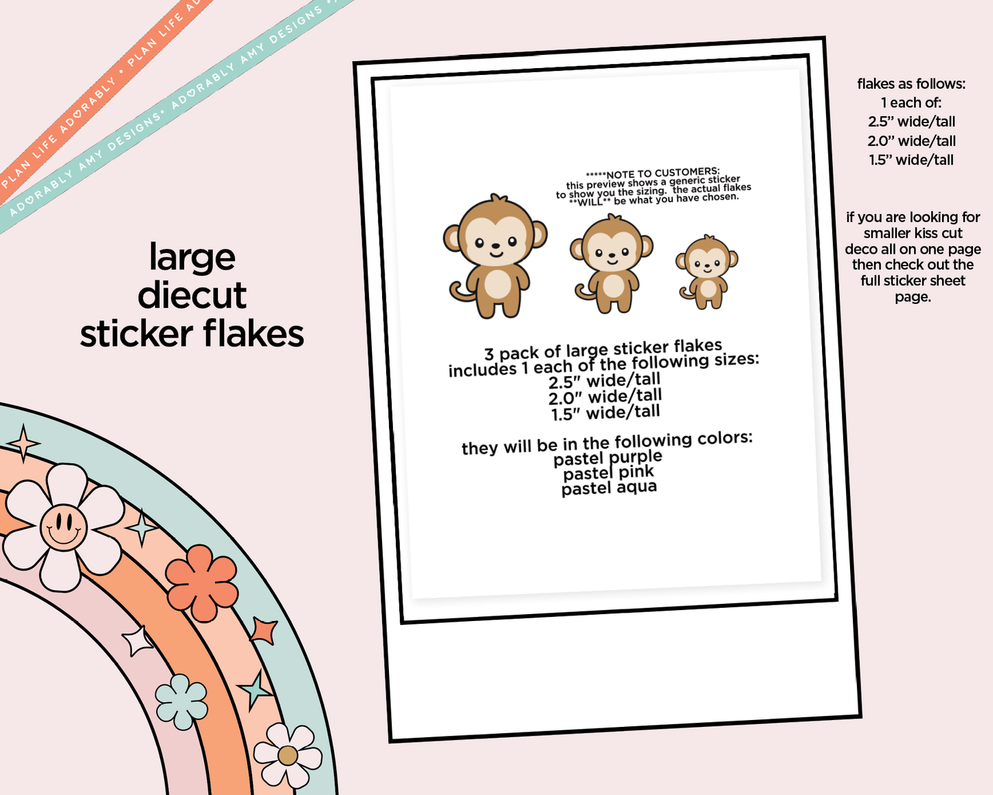 Monty the Monkey Exercise - Steps Decoration Character Planner Stickers