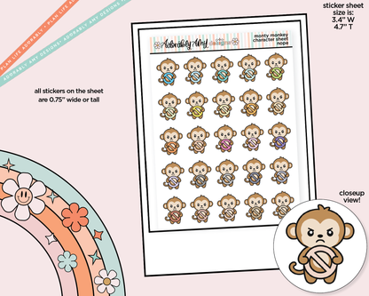 Monty the Monkey Nope! Decoration Character Planner Stickers