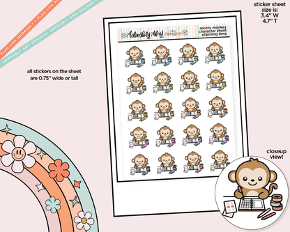 Monty the Monkey Planning Time Decoration Character Planner Stickers