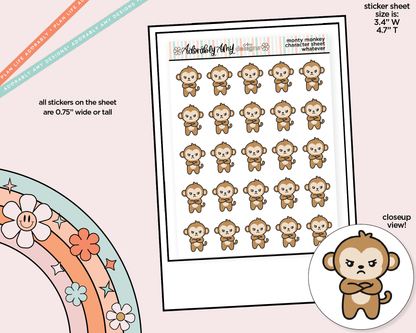 Monty the Monkey Whateverrrr Decoration Character Planner Stickers