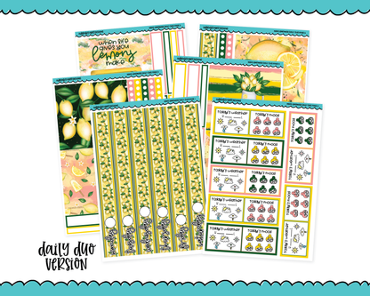 Daily Duo Make Lemonade Themed Weekly Planner Sticker Kit for Daily Duo Planner