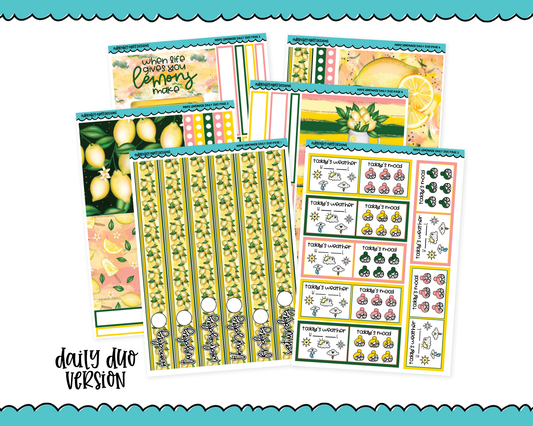 Daily Duo Make Lemonade Themed Weekly Planner Sticker Kit for Daily Duo Planner