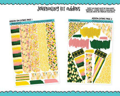 Journaling Kit Make Lemonade Themed Planner Sticker Kit in White OR Black for Blackout Planners