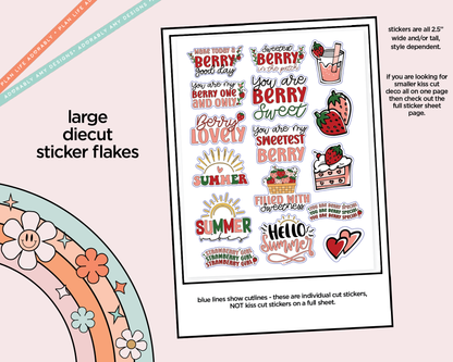 Make Today a Berry Good Day Deco Typography Sampler Planner Stickers - Adorably Amy Designs