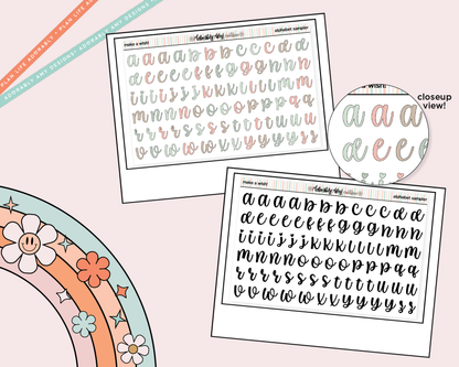 Make a Wish! Alphabet Stickers Deco Typography Sampler Planner Stickers - Adorably Amy Designs