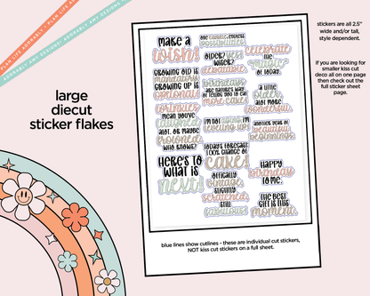 Make a Wish! Deco Typography Sampler Planner Stickers