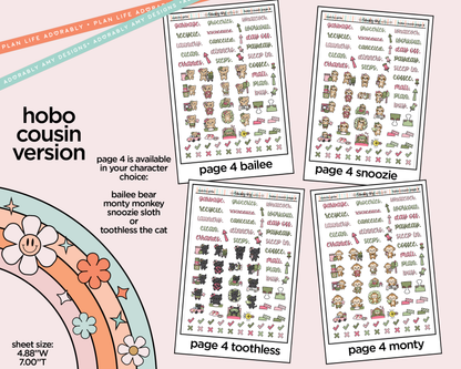 Hobonichi Cousin Weekly Matcha Girlie Planner Sticker Kit for Hobo Cousin or Similar Planners