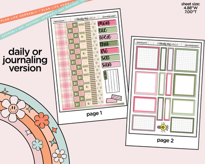 Journaling and Daily Planning Matcha Girlie Planner Sticker Kit