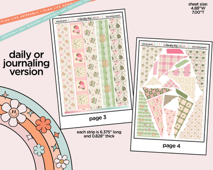 Journaling and Daily Planning Matcha Girlie Planner Sticker Kit