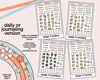 Journaling and Daily Planning Matcha Girlie Planner Sticker Kit