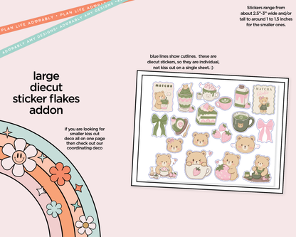 Journaling and Daily Planning Matcha Girlie Planner Sticker Kit