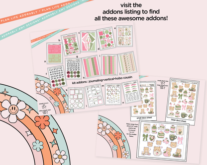 Journaling and Daily Planning Matcha Girlie Planner Sticker Kit
