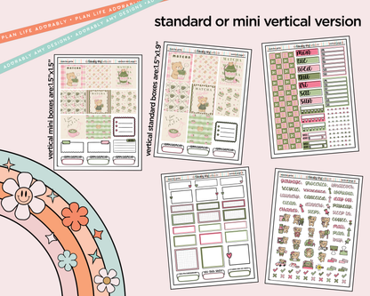 Vertical Matcha Girlie Kit for Vertical Standard Size Planners or Insert