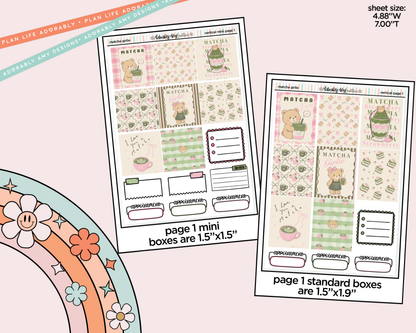 Vertical Matcha Girlie Kit for Vertical Standard Size Planners or Insert
