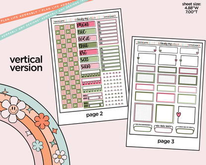 Vertical Matcha Girlie Kit for Vertical Standard Size Planners or Insert