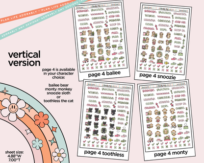 Vertical Matcha Girlie Kit for Vertical Standard Size Planners or Insert
