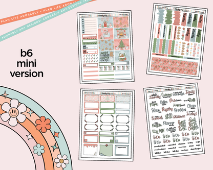 Mini B6 Merry Everything Planner Sticker Kit sized for ANY Vertical Insert