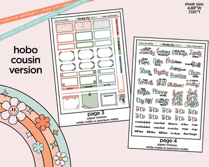 Hobonichi Cousin Weekly Merry Everything Planner Sticker Kit for Hobo Cousin or Similar Planners