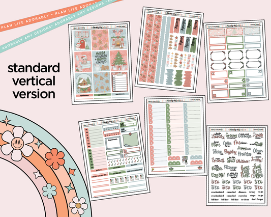 Vertical Merry Everything Weekly Sticker Kit for Vertical Standard Size Planners or Insert