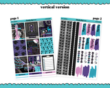 Vertical Merry Gothmas Christmas Themed Planner Sticker Kit for Vertical Standard Size Planners or Inserts