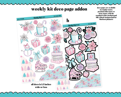 Merry & Bright Christmas Themed Weekly Kit Addons - All Sizes - Deco, Smears and More!