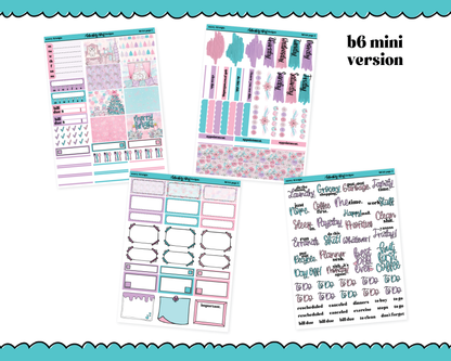 Mini B6 Merry & Bright Christmas Themed Weekly Planner Sticker Kit sized for ANY Vertical Insert