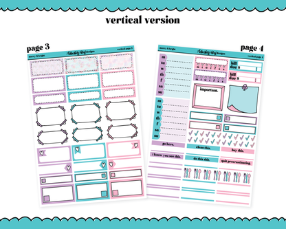 Vertical Merry & Bright Christmas Themed Planner Sticker Kit for Vertical Standard Size Planners or Inserts