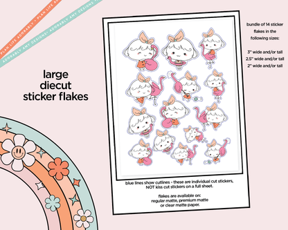 Molly Girl Loves Flamingos Decoration Planner Stickers for any Planner or Insert