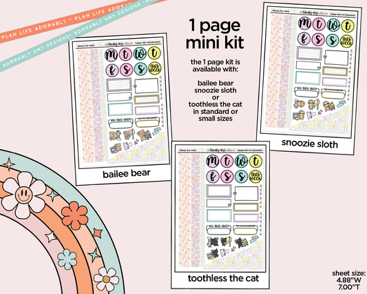 One Page Mini Kit Always My Mom, Forever My Friend Planner Sticker Kit - Two Sizes Available - Adorably Amy Designs