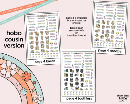 Hobonichi Cousin Weekly Always My Mom, Forever My Friend Planner Sticker Kit for Hobo Cousin or Similar Planners - Adorably Amy Designs