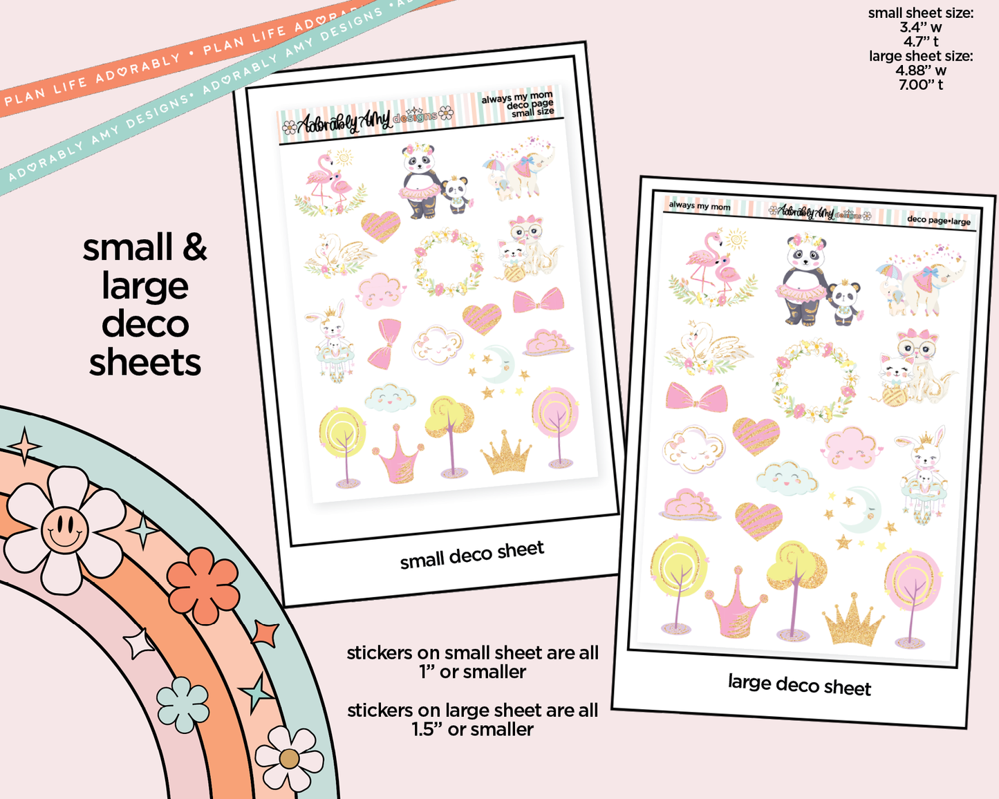Always My Mom, Forever My Friend Weekly Kit Deco Pages - All Sizes - Adorably Amy Designs