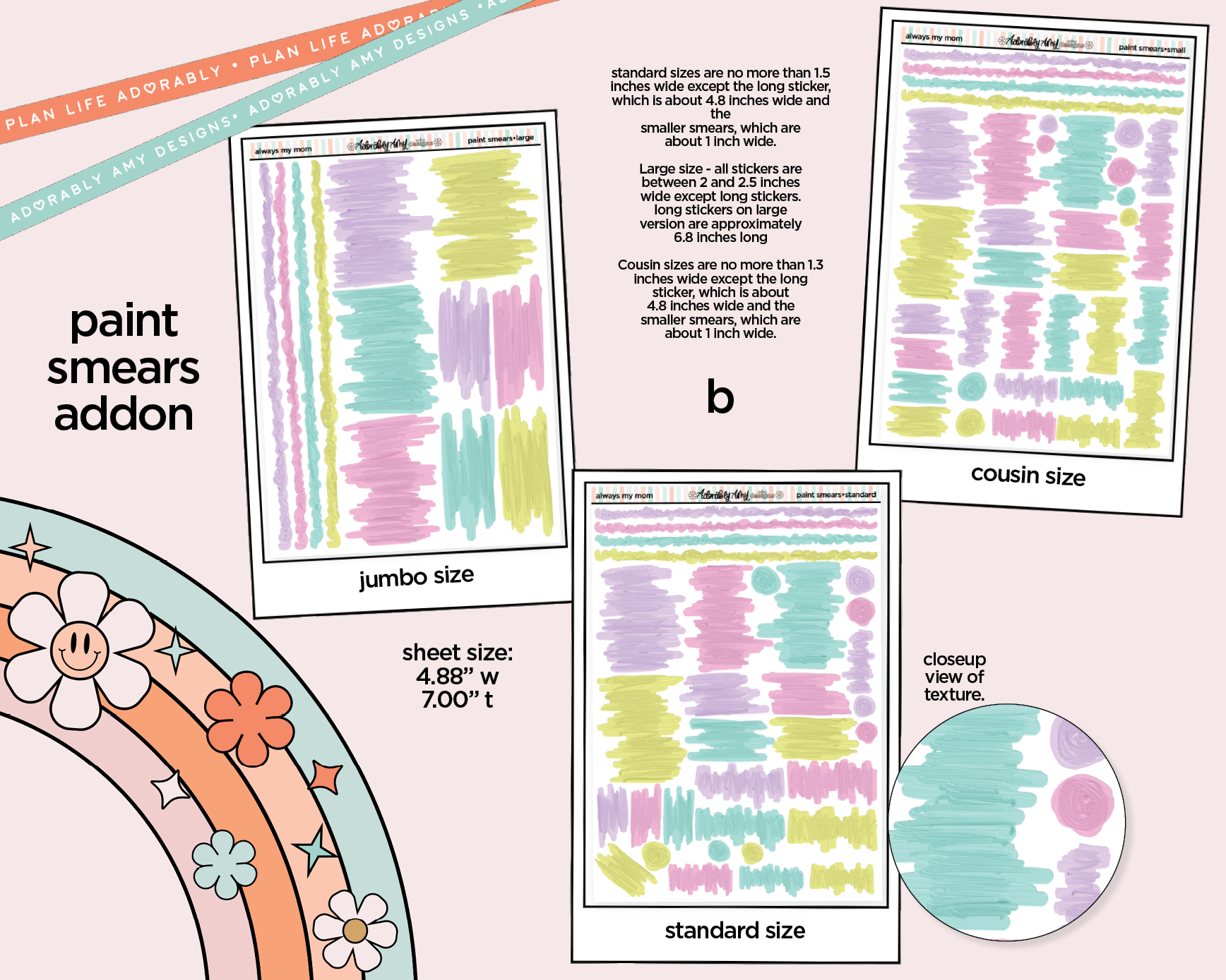 Always My Mom, Forever My Friend Weekly Kit Addons - All Sizes - Strips, Smears and More! - Adorably Amy Designs