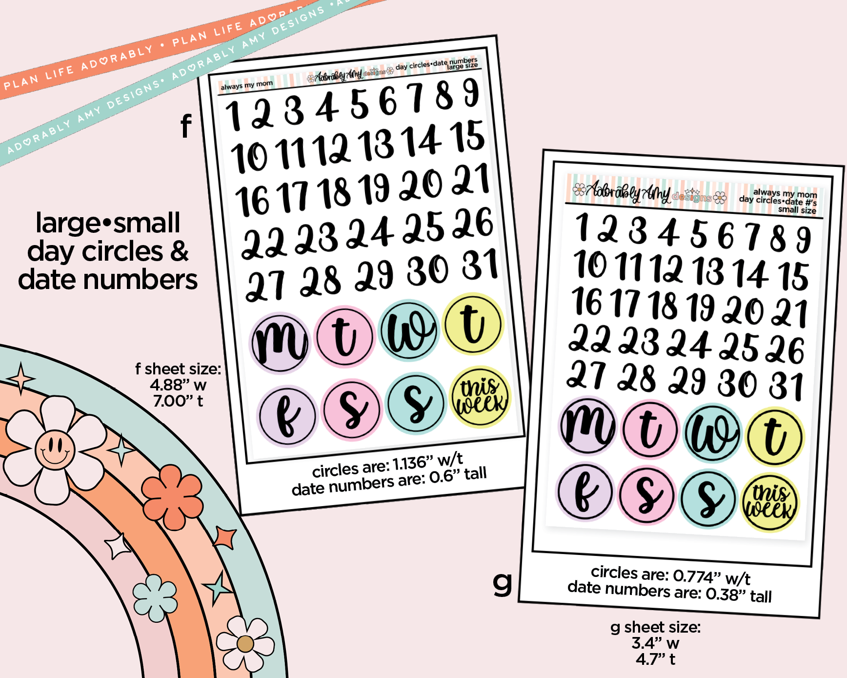 Always My Mom, Forever My Friend Weekly Kit Addons - All Sizes - Strips, Smears and More! - Adorably Amy Designs