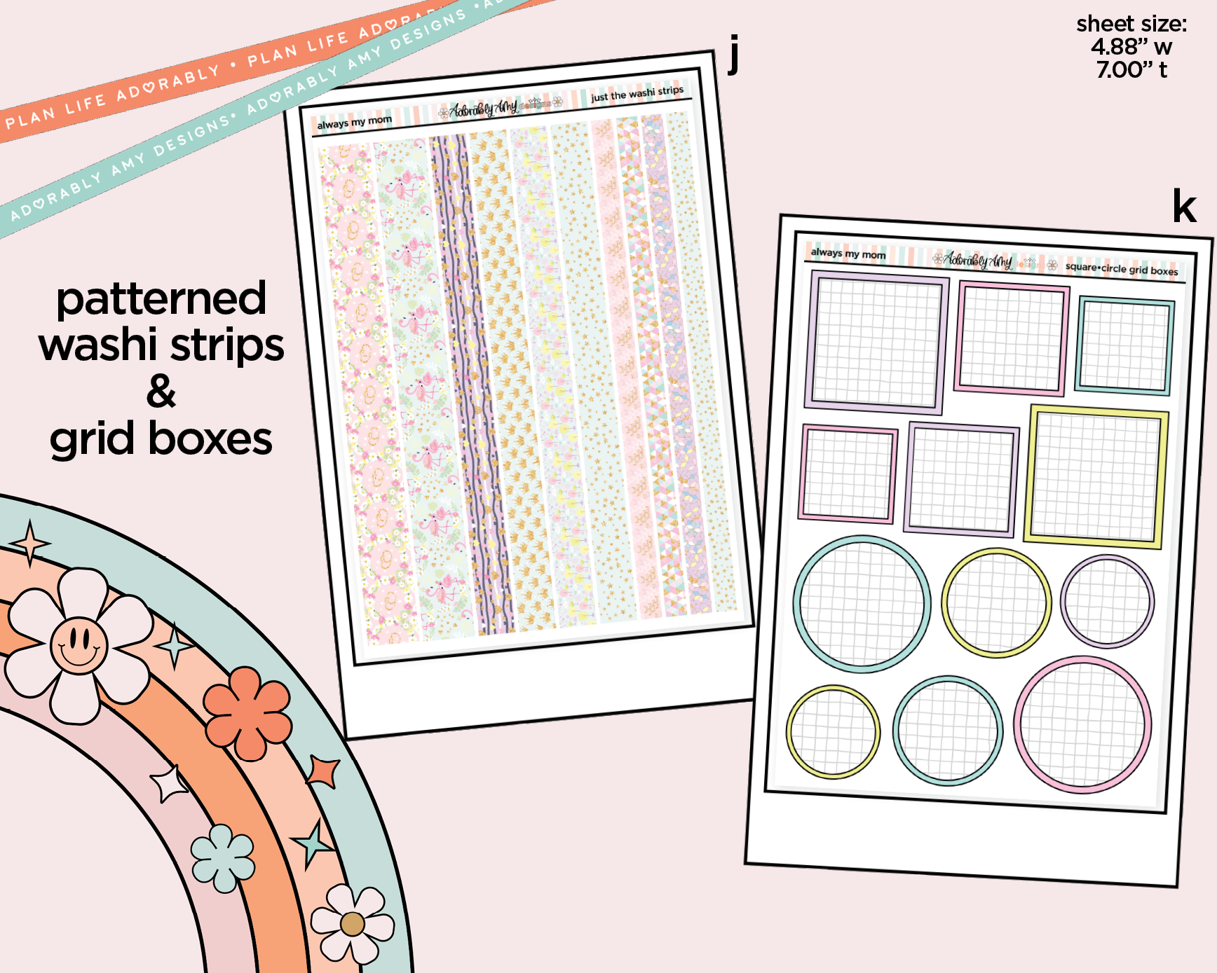 Always My Mom, Forever My Friend Weekly Kit Addons - All Sizes - Strips, Smears and More! - Adorably Amy Designs