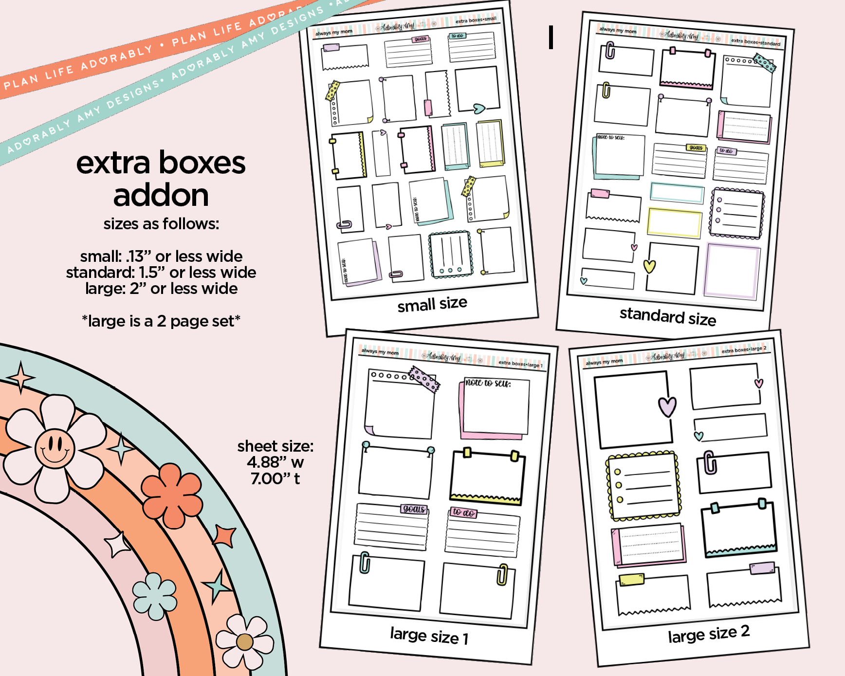 Always My Mom, Forever My Friend Weekly Kit Addons - All Sizes - Strips, Smears and More! - Adorably Amy Designs