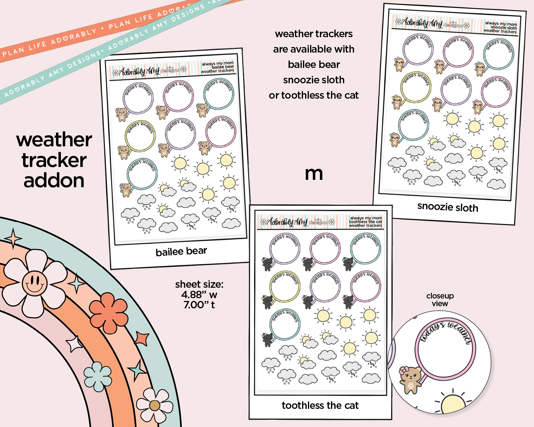 Always My Mom, Forever My Friend Weekly Kit Addons - All Sizes - Strips, Smears and More! - Adorably Amy Designs