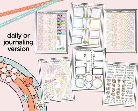 Journaling and Daily Planning Always My Mom, Forever My Friend Planner Sticker Kit - Adorably Amy Designs