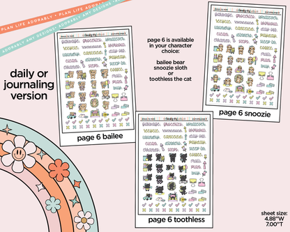 Journaling and Daily Planning Always My Mom, Forever My Friend Planner Sticker Kit - Adorably Amy Designs