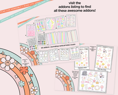 Journaling and Daily Planning Always My Mom, Forever My Friend Planner Sticker Kit - Adorably Amy Designs
