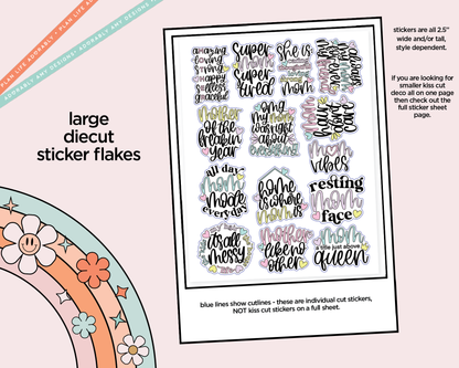 Always My Mom, Forever My Friend Deco Typography Sampler Planner Stickers - Adorably Amy Designs