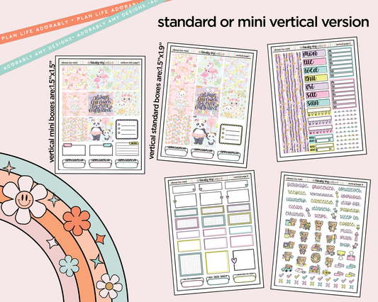 Vertical Always My Mom, Forever My Friend Sticker Kit for Vertical Standard Size Planners or Insert - Adorably Amy Designs