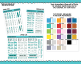 Rainbow or Black Must Do Reminder Stickers - 8 Fonts -  Planner Stickers for any Planner or Insert
