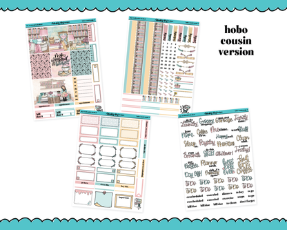 Hobonichi Cousin Weekly My Weekend is Booked Reading & Book Themed Planner Sticker Kit for Hobo Cousin or Similar Planners