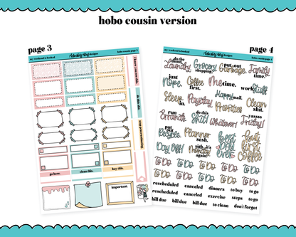 Hobonichi Cousin Weekly My Weekend is Booked Reading & Book Themed Planner Sticker Kit for Hobo Cousin or Similar Planners